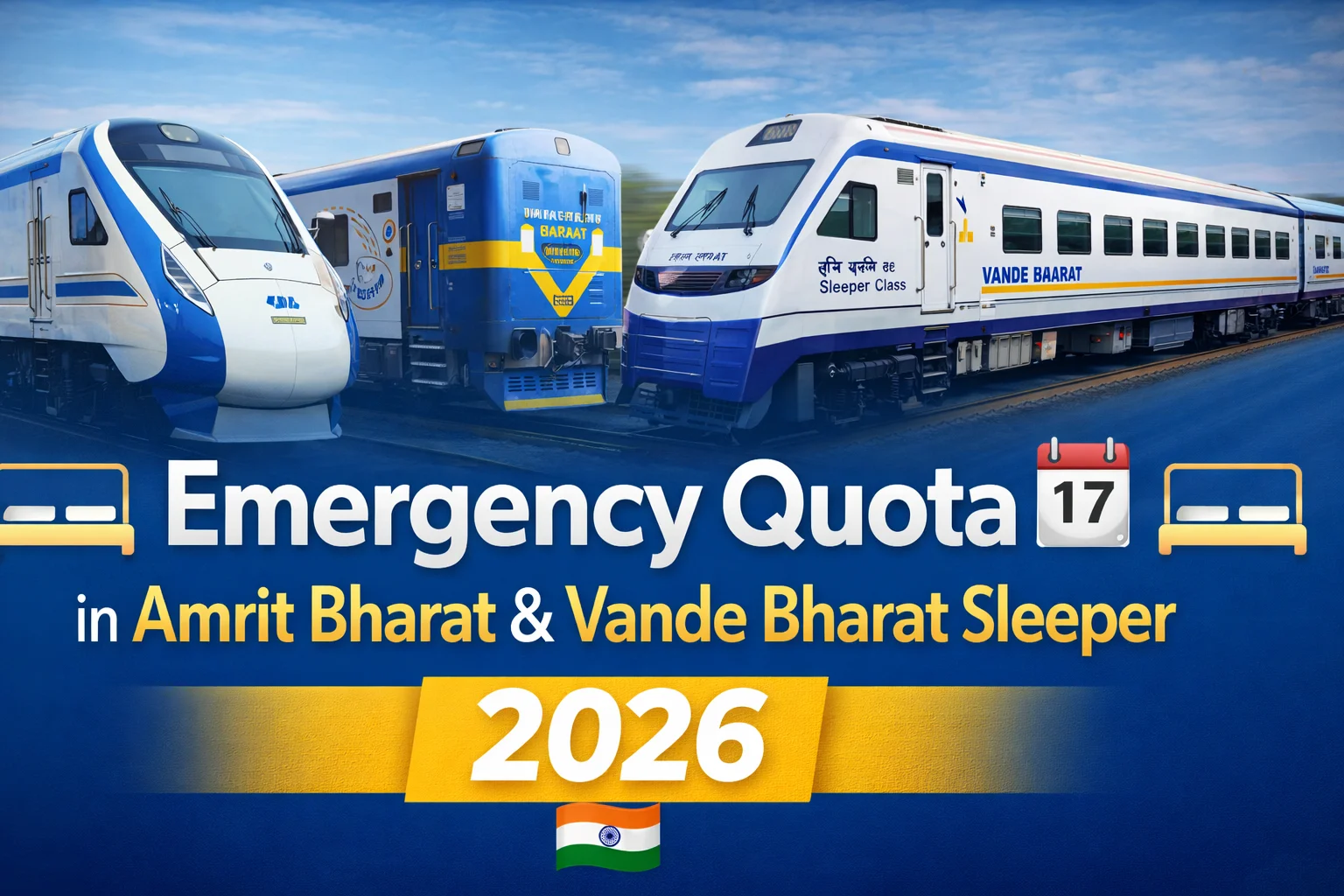 Emergency Quota in Amrit Bharat & Vande Bharat Sleeper: Big Relief for Railway Passengers in 2026