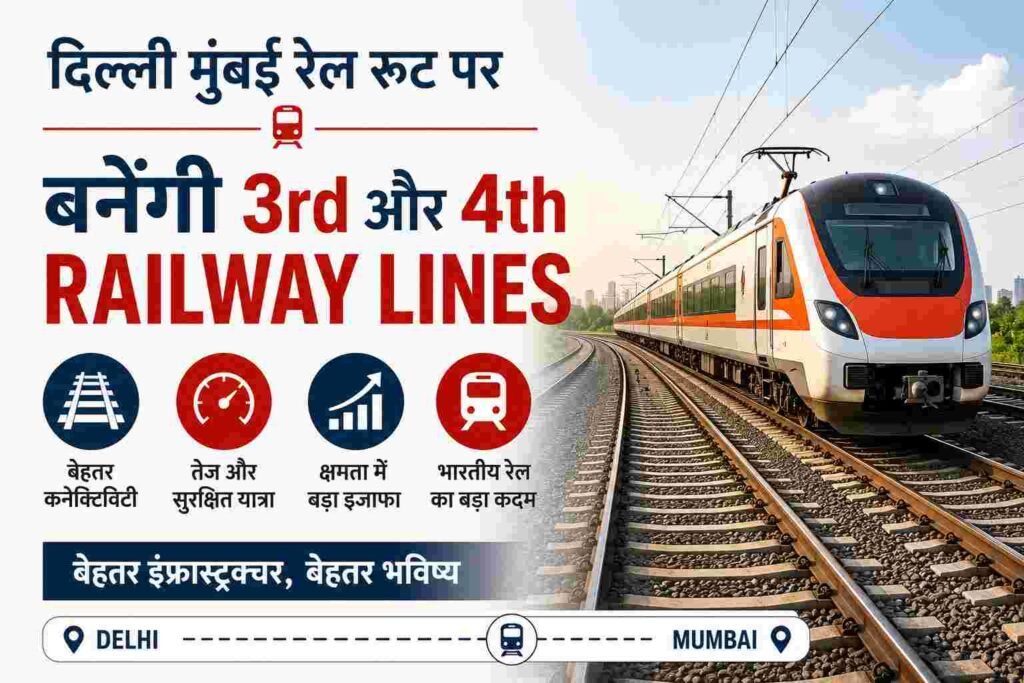 Delhi Mumbai Rail Route Par Banengi 3rd Aur 4th Railway Lines