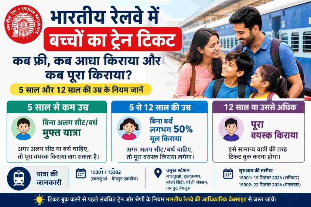 Child Train Ticket Rules: 5 Aur 12 Saal Ke Bachchon Ka Kiraya